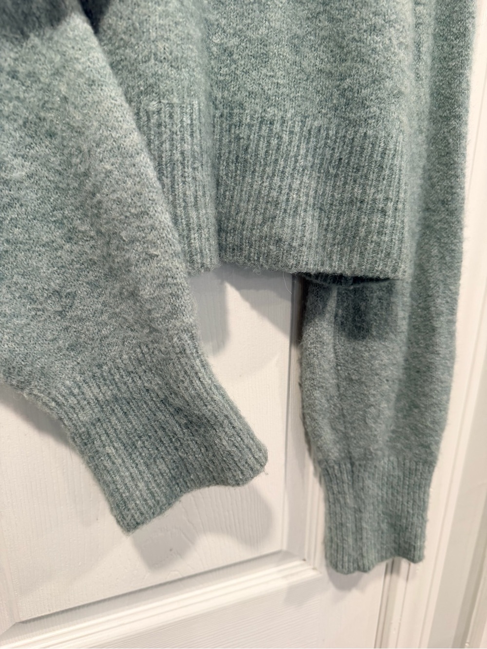 J.Crew Size S Sage Green Merino Wool Alpaca Blend Crewneck Sweater - Picture 5 of 9